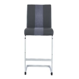 Black Upholstered Back and Seat Bar Stool