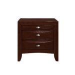 New Merlot Nightstand with 2 Chambered Drawer