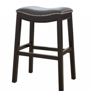 Set of Two Leaf Gray Counter Stools