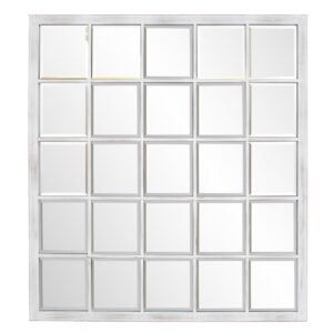 Rectangular Multicolored Wood Framed Mirror