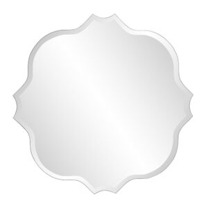 Rounded Wooden Standing Mirror