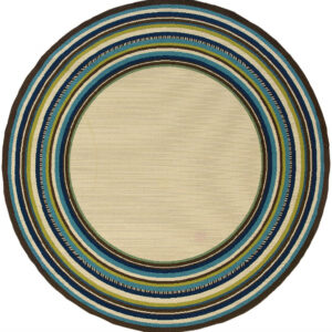 Brown and White Rattan Counter Stool