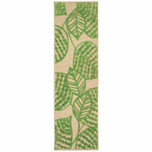 7'x10' Spa Green Hand Hooked UV Treated Trellis Indoor Outdoor Area Rug