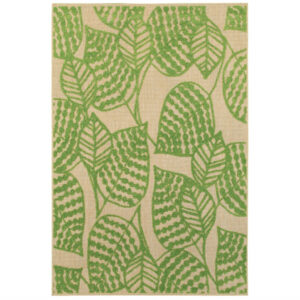 5' x 7' Ivory or Grey Geometric Pattern UV Treated Indoor Outdoor Area Rug