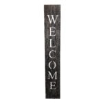 Rustic Black and White Front Porch Welcome Sign