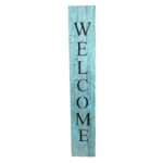 Rustic Light Aqua Blue Front Porch Welcome Sign