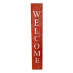 Rustic Red and White Front Porch Welcome Sign