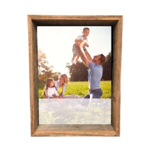 1" x 19" x 1" Brown Wooden  Photo Frame