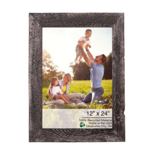 12" x 24" Rustic Farmhouse Espresso Wood Frame