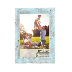 12" x 24" Rustic Farmhouse Espresso Wood Frame