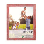 18″ x 24″ Rustic Farmhouse Red Wood Frame