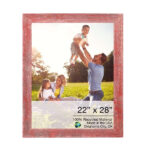 22″ x 28″ Rustic Farmhouse Red Wood Frame