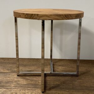 Brown and White Greek Key Wooden Storage Bench with Handles