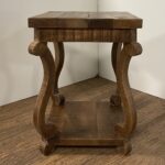 Modern Farmhouse Solid Wood Scroll End Table