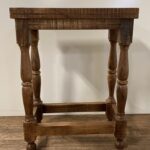 Modern Farmhouse Narrow Solid Wood End Table