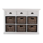 Modern Farmhouse Buffet Server with Basket Set