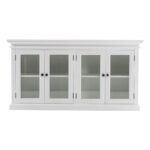 Modern Farm White Glass Door Buffet Server