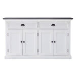 Modern Farmhouse Black and White Buffet Server