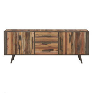 Beige Upholstered Full Platform Bed