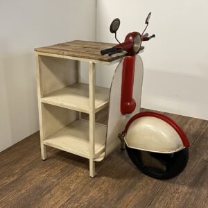 Rustic Black Rail Car Bar Cart