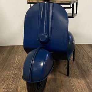Rustic Black Rail Car Bar Cart
