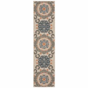 7'x10' Spa Green Hand Hooked UV Treated Trellis Indoor Outdoor Area Rug