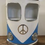 Peace Out Blue Retro Nightstand