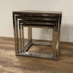 Set of 4 Modern Rustic Nesting Accent Tables