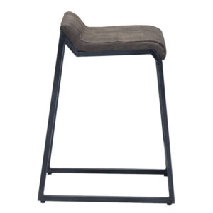 Brown and White Rattan Counter Stool