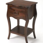 Brown Walnut Single Drawer Nightstand