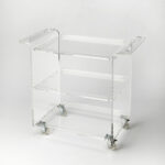 Clear Acrylic Rolling Server Bar Cart