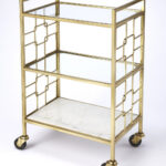 Polished Gold Bar Cart