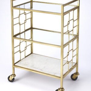 Modern White and Natural Two Door Console Table
