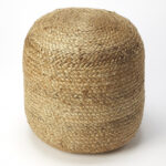 Bohemian Bullet Jute Pouf Ottoman
