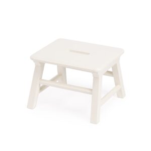 Brown and White Rattan Counter Stool
