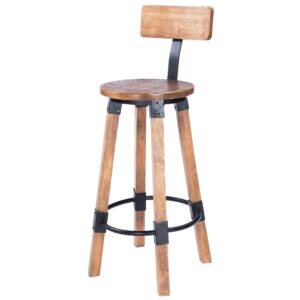 Red Chrome Swivel Adjustable Bar Stool