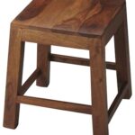 Loft Brown Solid Wood Stool