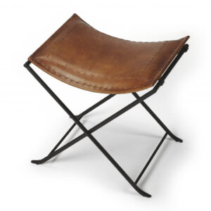 Dark Grey Faux Leather Bench
