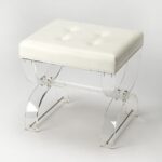 Chic Acrylic Tufted Vanity Stool