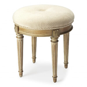 Brown and White Greek Key Wooden Storage Bench with Handles