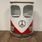 Peace Out Red Retro Nightstand