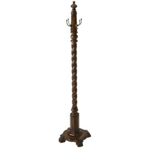 Black Solid Hardwood Coat Tree Rack