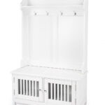 Borya White Hall Tree with Storage