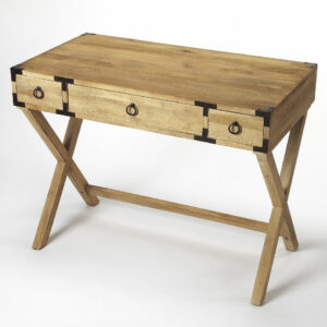Modern Natural Wood Crisscross Study Desk
