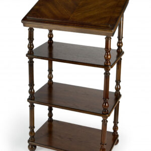 Simple Walnut and White Three Drawer Desk