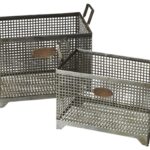 Set of 2 Iron Storage Baskets