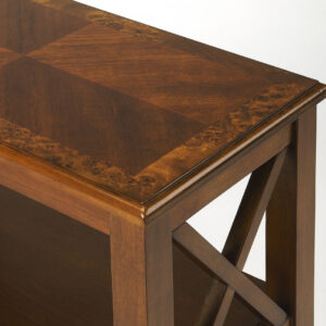 Vance Olive Ash Burl Bookcase