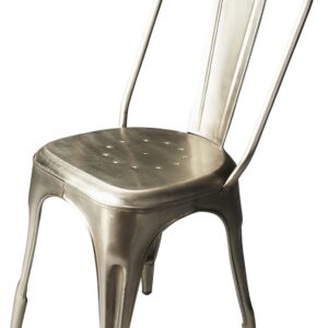 Set of Two Light Brown Faux Leather and Fabric Counter Stools