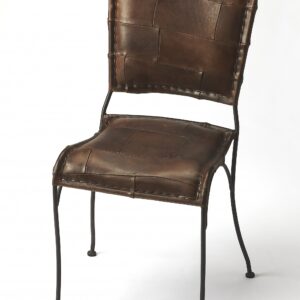 Terra Cotta Faux Leather Swivel Accent Chair