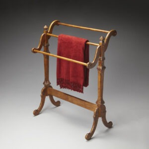 Brown Dining Armchair with Decorative Back